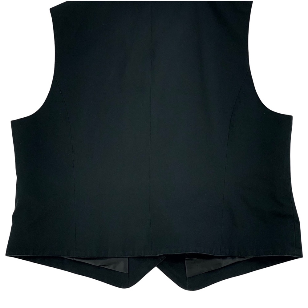 Talbots Petites Black with Floral Embroidery Vest/ Shirt - Picture 8 of 12